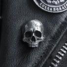 Broche Gótico De Caveira Para Halloween, Emblema De Metal Vintage Em Formato De Adaga, Mini Pin Para