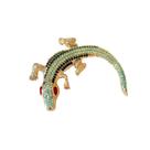 Broche Jacaré Colorido com Pedras -