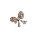 Broche Laço Pequeno Dourado com Strass Broche Laço Pequeno Dourado com Strass