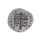 Broche Medalha das Duas Cruzes Cor Prata