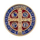 Broche Medalhão São Bento Azul 2.5x2.5cm Broche Medalhão São Bento Azul 2.5x2.5cm
