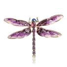 Broche MINGHUA Esmalte Libélula Roxa Joia