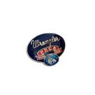 Broche Oval Country de Rodeio Prateado com Esmaltação