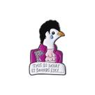 Broche Pin Crying Dove Creative Cartoon Lapel Alloy 3g