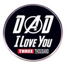 Broche Pin Dad I Love You Three Thousand Alloy Black 3x3cm Broche Pin Dad I Love You Three Thousand Alloy Black 3x3cm