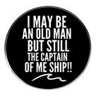 Broche Pin Old Man Captain Round Alloy Badge Nautical