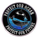 Broche Pin Protect Our Ocean Whale Dolphin Alloy 3x3cm Broche Pin Protect Our Ocean Whale Dolphin Alloy 3x3cm