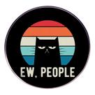 Broche Pin Retro Cat Round Alloy Badge Ew People Cartoon