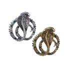 Broche Pin Vintage Cobra Snake Gothic Animal Strass