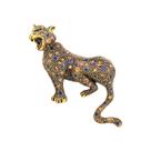 Broche Pin Vintage Leopard com detalhes em strass