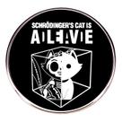 Broche Pins Cat Funny Science Badg Alloy