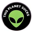 Broche Pins Funny Alien Green UFO Face Cartoon Humor