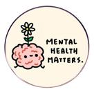 Broche Pins Mental Health Matters Cartoon Brain Flo Alloy