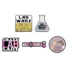Broche Pins Set Science STEM Women Empowerment Alloy