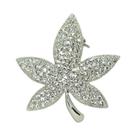 Broche Strass Folha BRG14086