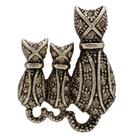 Broche Strass Três Gatinhos BRG0059