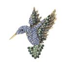 Broche Unissex Feminino De Beija-flor Com Strass, Alfinete De Vidro Em Formato De Pássaro, Acessório Broche Unissex Feminino De Beija-flor Com Strass, Alfinete De Vidro Em Formato De Pássaro, Acessório