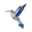 Broche Unissex Feminino De Beija-flor Com Strass, Alfinete De Vidro Em Formato De Pássaro, Acessório Broche Unissex Feminino De Beija-flor Com Strass, Alfinete De Vidro Em Formato De Pássaro, Acessório