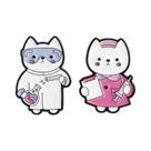 Broches De Esmalte De Gato Enfermeiro De Laboratório, Broches De Gatinho Cientista Químico Em