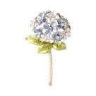 Broches De Esmalte Unissex Femininos Com Hortênsias E Flores De Strass Acessórios De Joalheria