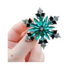 Broches de floco de neve vermelho para mulheres strass beleza natal ano novo flor broche presentes