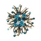 Broches De Luxo Femininos Com Strass Em Formato De Flor, Alfinetes De Vidro Com Tema Botânico, Broches De Luxo Femininos Com Strass Em Formato De Flor, Alfinetes De Vidro Com Tema Botânico,