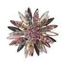Broches De Luxo Femininos Com Strass Em Formato De Flor, Alfinetes De Vidro Com Tema Botânico,
