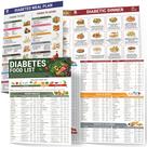 Brochura Lista de alimentos para diabetes e planejador de refeições para diabéticos tipo 1 e 2