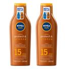 Bronzeador Nivea Protect & Bronze FPS15 200ml kit c/2 Bronzeador Nivea Protect & Bronze FPS15 200ml kit c/2