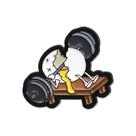 Brooch Funny Egg Weightlifting Alloy Enamel para crianças e adultos