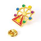 Brooch Pin Colorful Ferris Wheel Enamel, parque de diversões