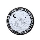 Brooch Pin Inspirational Quote Round Alloy Lapel Badge Brooch Pin Inspirational Quote Round Alloy Lapel Badge