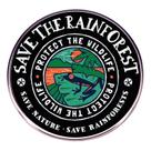 Brooch Pin Save the Rainforest Tree Frog Jungle Scene Brooch Pin Save the Rainforest Tree Frog Jungle Scene