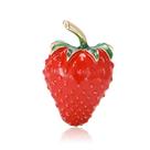 Brooch Pins, blusa de frutas com esmalte de morango para mulheres Brooch Pins, blusa de frutas com esmalte de morango para mulheres