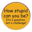 Brooch Pins Funny Quote, Emblema redondo Amarelo, Texto em Preto