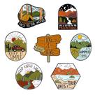 Brooch Pins Outdoor Travel Series Alloy Vintage Hiking