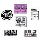 Brooch Pins Set Funny Quote Creative English Text Design