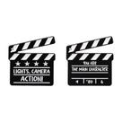 Brooch Pins Set Movie Clapperboard com citações para amantes do cinema Brooch Pins Set Movie Clapperboard com citações para amantes do cinema