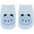Buba Meia Antiderrapante Com Aplique Urso Azul - P Buba Meia Antiderrapante Com Aplique Urso Azul - P