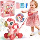 Bubble Lawn Mower Chridark Unicorn para crianças de 3 a 5 anos