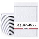 Bubble Mailers Fuxury White 10,5 x 16 cm, pacote com 40 para roupas