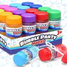 Bubble Set MAPIXO, pacote de 16 com varinha e caixa de presente de solução de 2 onças
