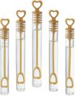 Bubble Wands GIFEXPRESS, pacote com 96, mini coração dourado de 10,8 cm