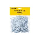 Bucha 6mm m6 c/anel aba plastica fixacao parede bom-5307 pacote c/100 un