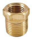 Bucha de encaixe de latão Forney 75535 1/4 fêmea NPT para 3/8 macho NPT