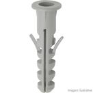 Bucha De Fixação Com Anel 8mm Cinza C/ 1000 pcs