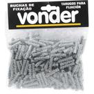 Bucha de Plástico Para Fixação 6 mm, Cartela com 200 Peças, Vp6, Vonder Bucha de Plástico Para Fixação 6 mm, Cartela com 200 Peças, Vp6, Vonder