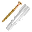 Bucha Fixacao Para Tijolo Baiano Sforplast Com Parafuso Chata Philips 4,5X60Mm - Mu 8X50Mm Pacote Com 50 Pecas