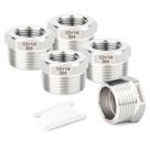 Bucha hexagonal redutora TAISHER 304 de aço inoxidável 1/2 NPT macho x 1/4 NPT fêmea