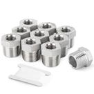 Bucha hexagonal redutora TAISHER 304 de aço inoxidável 1/4 NPT macho x 1/8 NPT fêmea